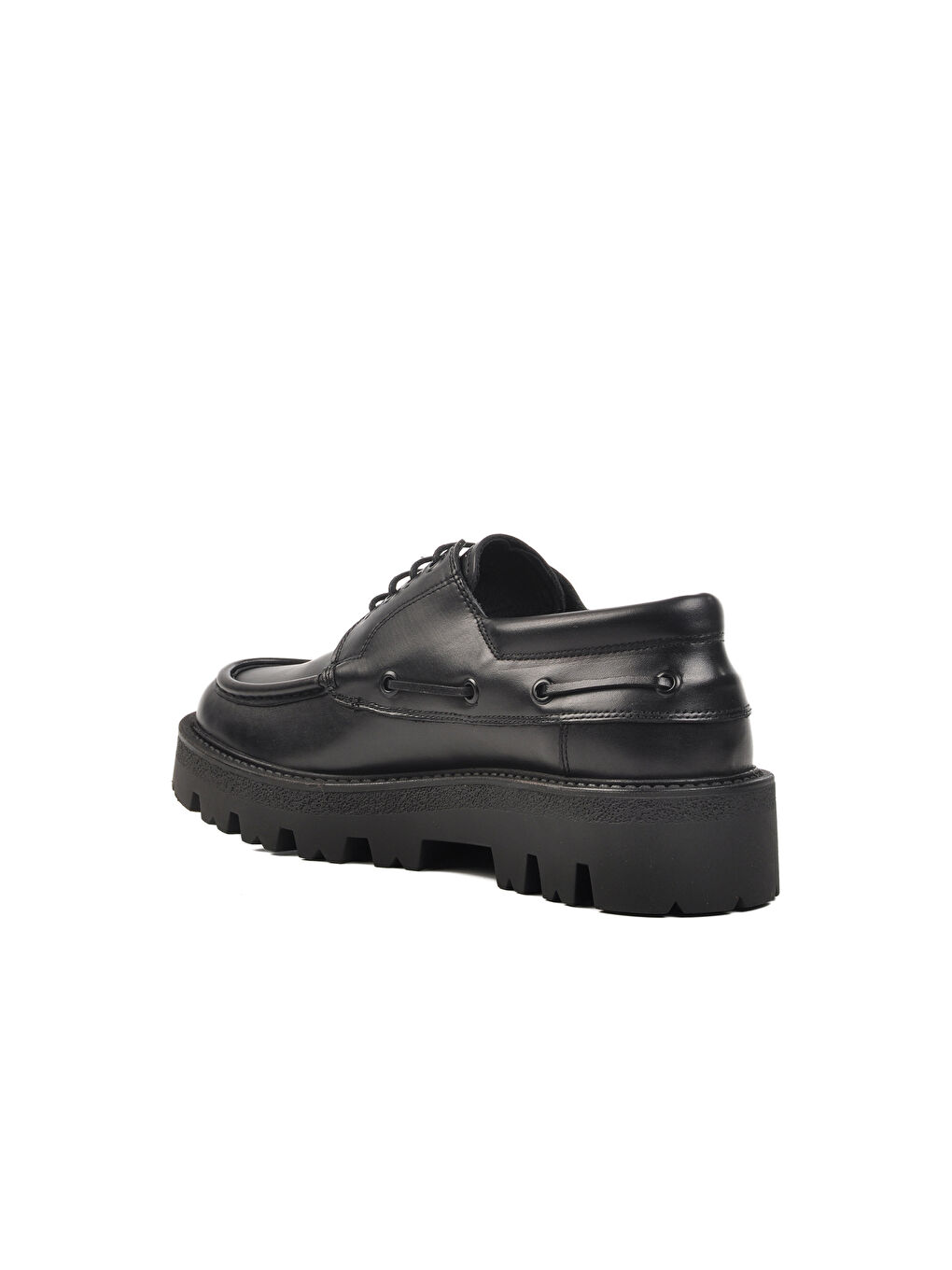 Siyah Hakiki Deri Erkek Casual Ayakkabı Premium 4008 M-3