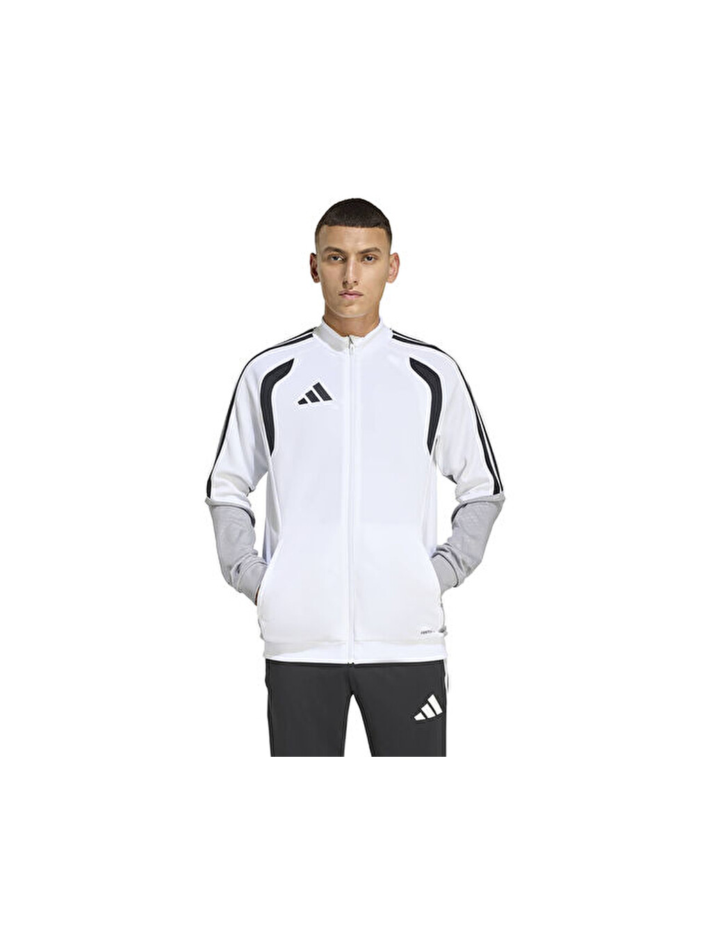 Tiro 26 Competition Tr Jkt Erkek Futbol Kamp Fermuarlı Sweatshirt Ka7682 Beyaz