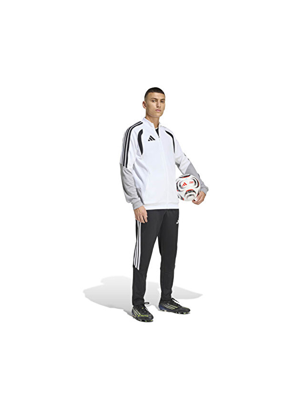 Tiro 26 Competition Tr Jkt Erkek Futbol Kamp Fermuarlı Sweatshirt Ka7682 Beyaz-2