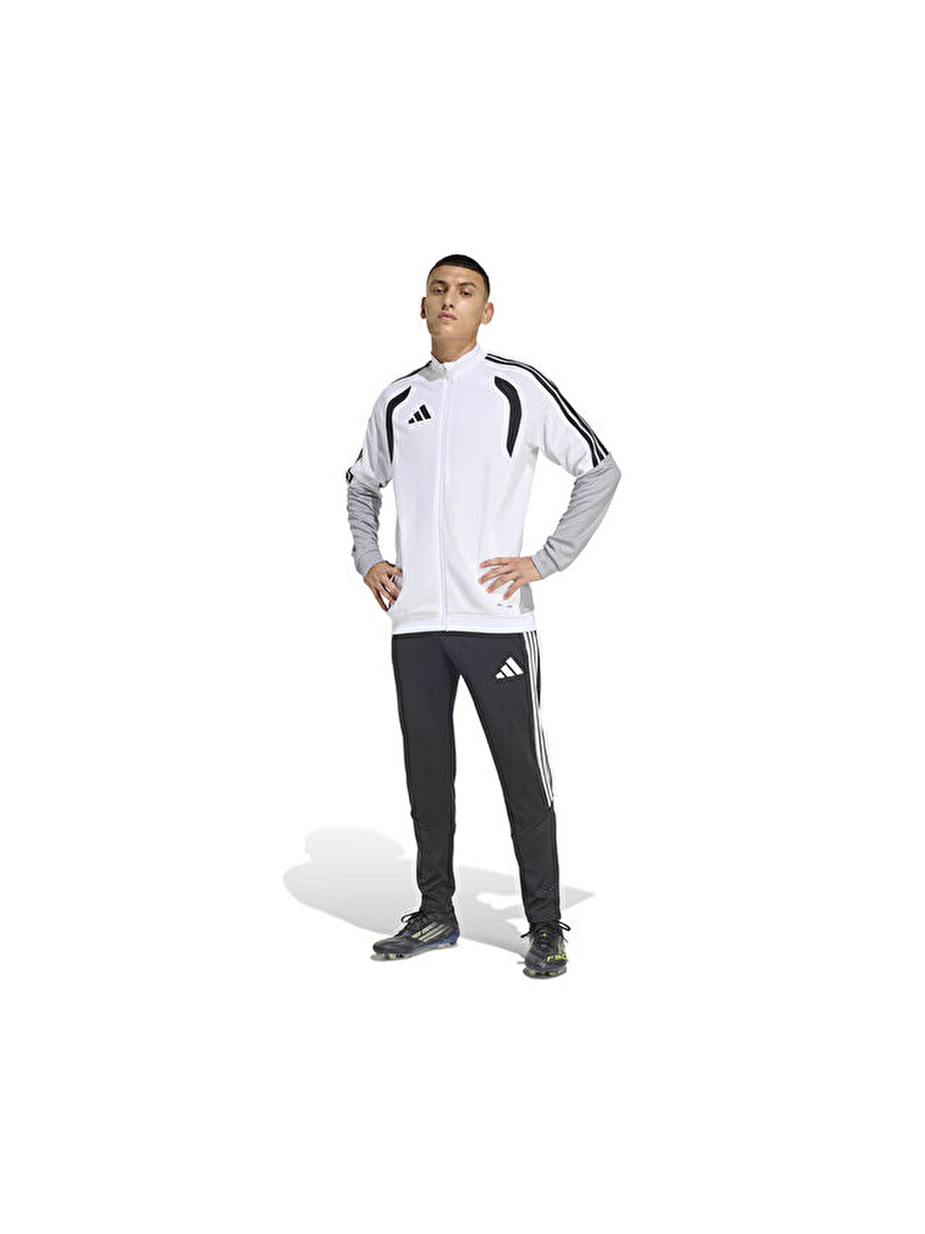 Tiro 26 Competition Tr Jkt Erkek Futbol Kamp Fermuarlı Sweatshirt Ka7682 Beyaz-3