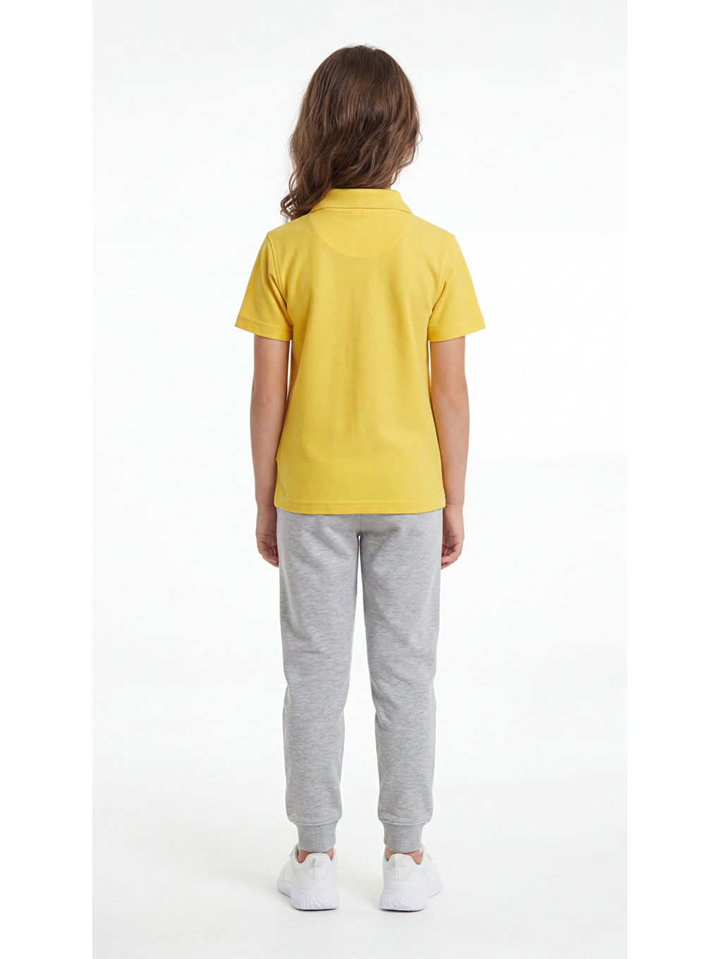 Sarı Kız Çocuk Okul Kısa Kol Polo Yaka Lakost-3