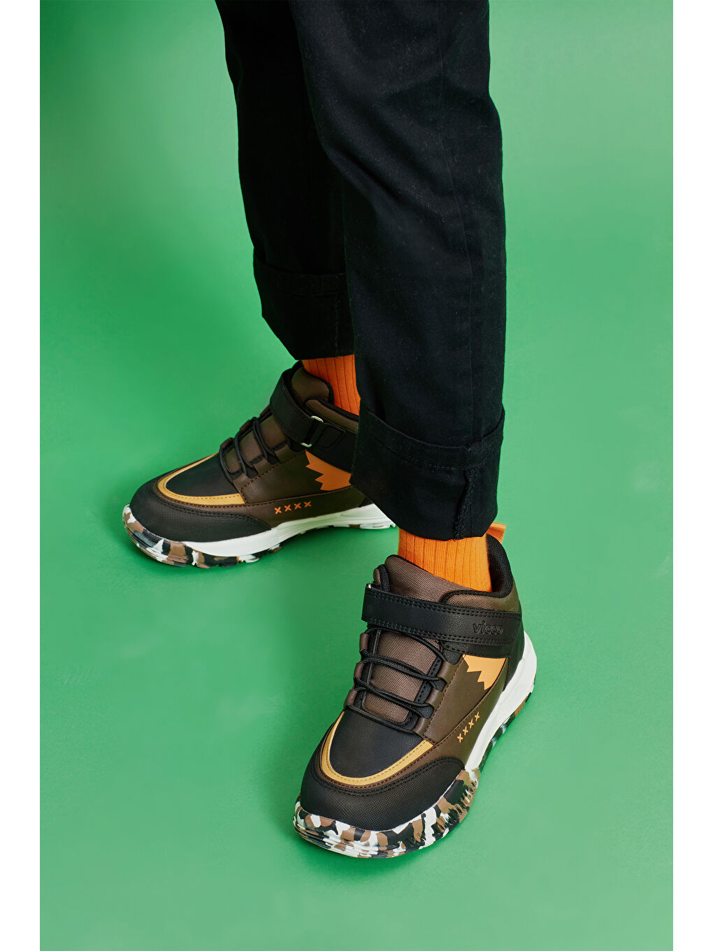 Kahverengi Altay Desenli Erkek Okul Öncesi Kahve Bot-2