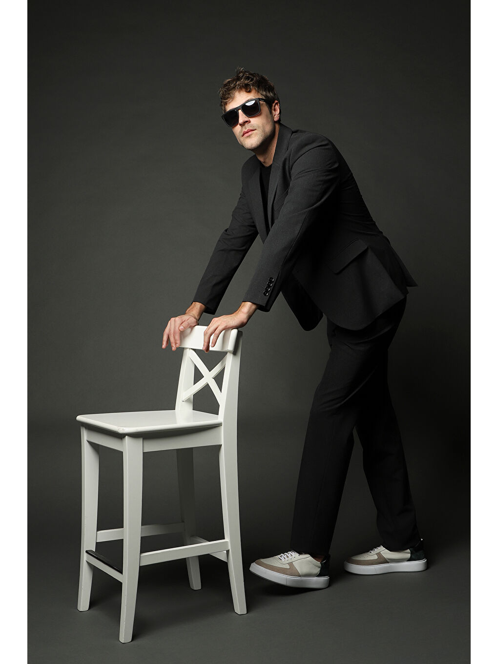 Gri Muscle Fit Süper Esnek Takım Elbise