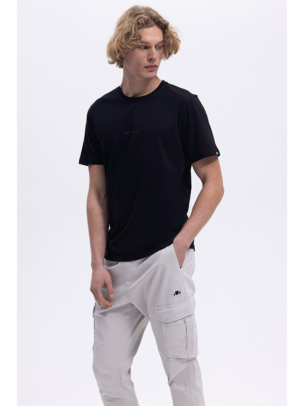 Siyah % 100 Pamuk Baskılı Regular Fit Bisiklet Yaka T Shirt EM462-BK-2