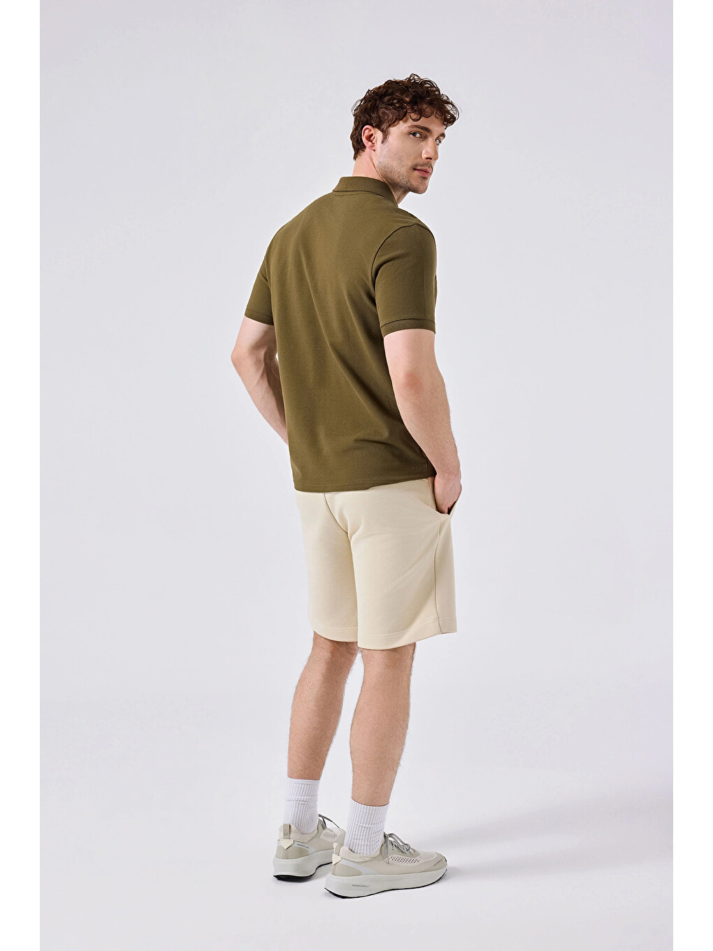 Ekru Logolu Regular Fit Normal Bel Short 5SM4135E-CR-3