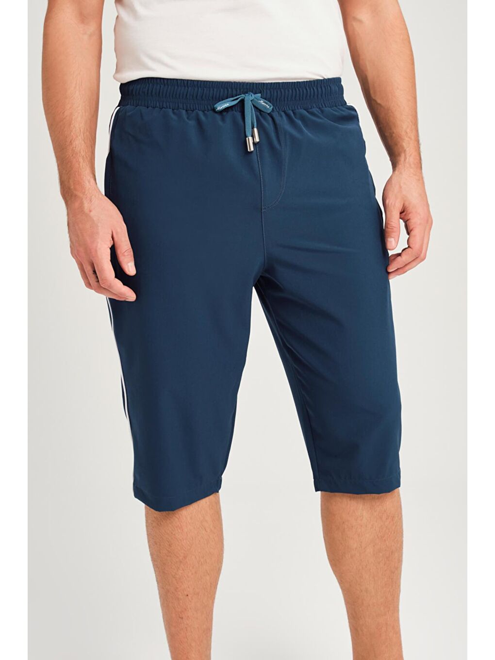 Yan Şeritli Yeşil Erkek Uzun Havuz Ve Deniz Şortu 2979-2