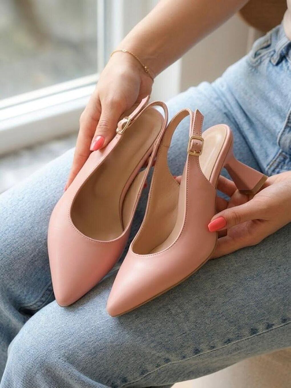 Pembe Kadın Harmony Somon Topuklu Ayakkabı-1