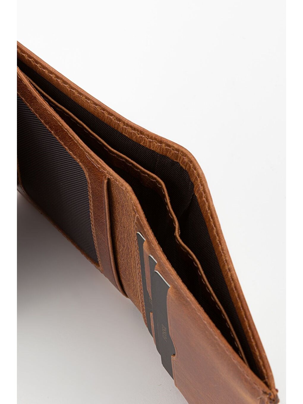 Kahverengi Kutulu Hakiki Deri Crazy Dikey Küçük Boy Erkek El Portföyü Cüzdan-2