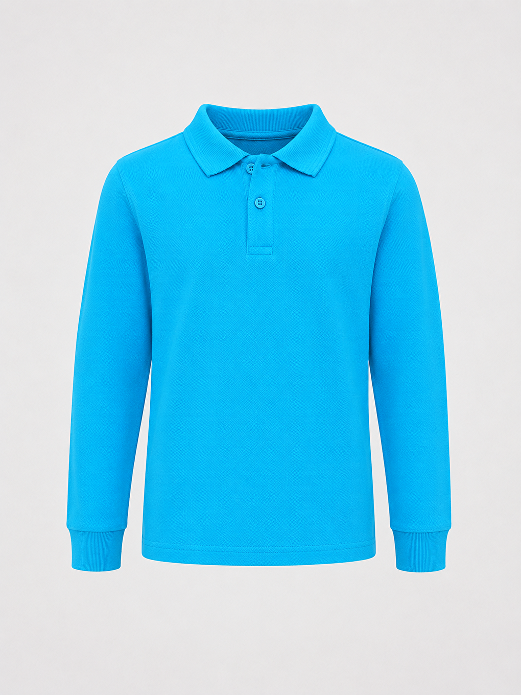 Turkuaz Kids Polo Yaka Basic Uzun Kollu Unisex Erkek Çocuk Tişört-3