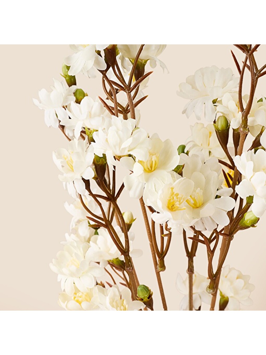 Deco Kiraz Yapay Dal Çiçek - Beyaz - 64 cm-2