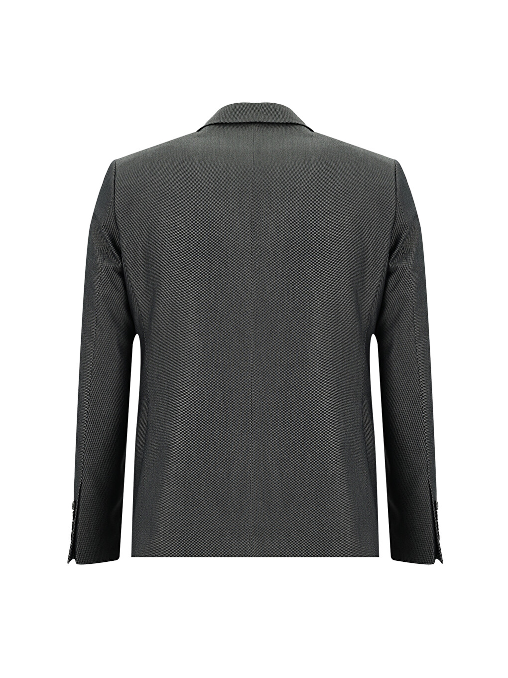 Gri Slim Fit Dar Kesim Klasik Desenli Takım Elbise-2