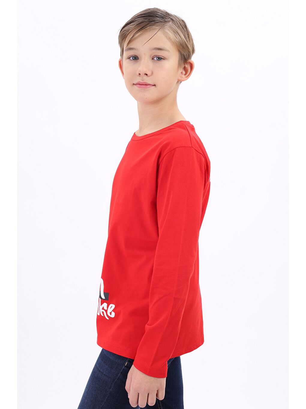 Kırmızı Erkek Çocuk Baskılı Tişört-3