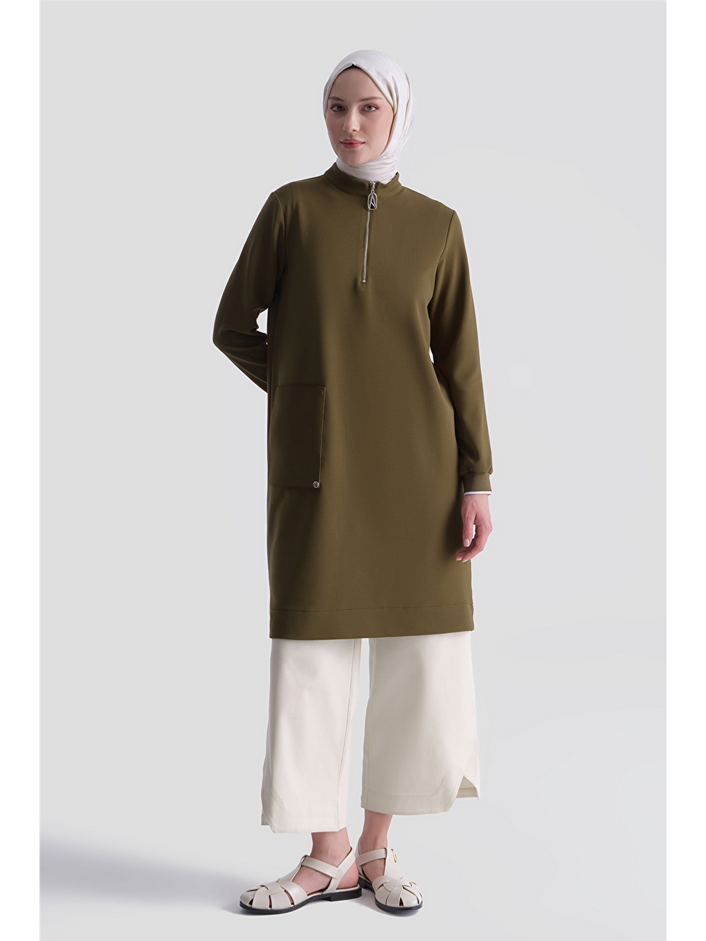 Trend Tunik 25Kt443 Yağ Yeşili-1