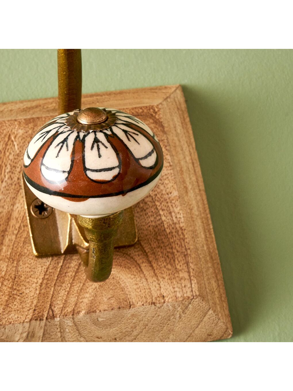 Kahverengi Liyan Mango Ağacı Duvar Askılığı Naturel (10x11,5x16 cm)-1