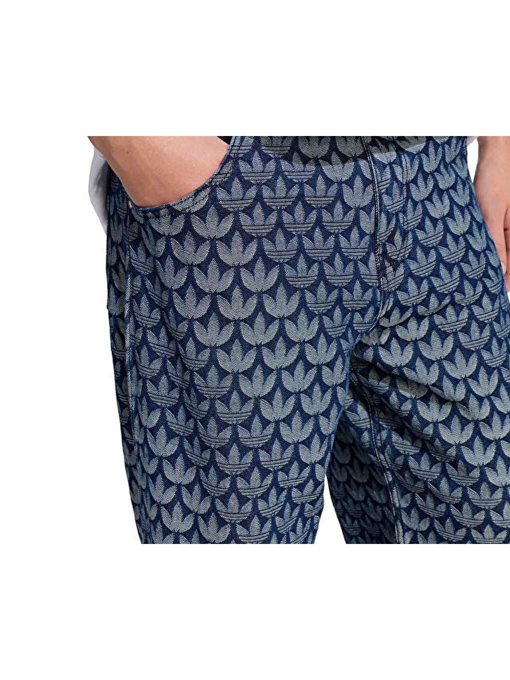 Monogram Pt Erkek Günlük Pantolon Kd0399 Mavi-3