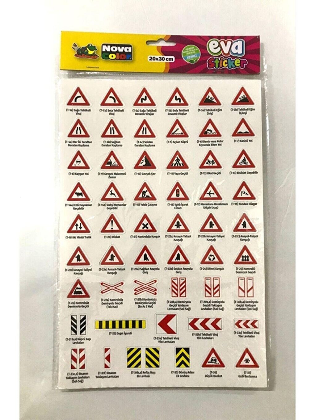 Nova Color Karışık Asorti Eva Sticker Çıkartma 20x30 cm (A4)