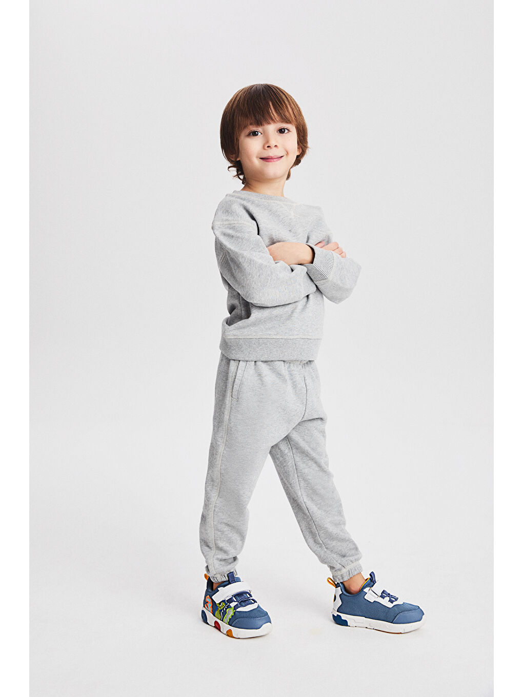 Mavi Number Işıklı Erkek Okul Öncesi Jean Spor Ayakkabı-1