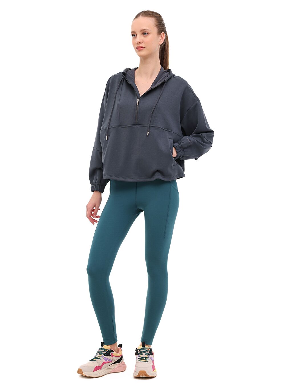 Gri WL 17GORZO 5PR Antrasit Kadın Sweatshirt-2