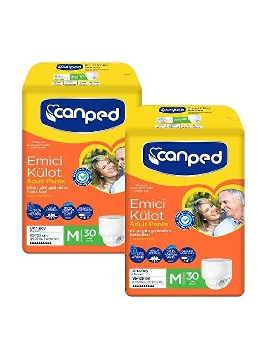 Canped Renksiz Emici Külot Orta Boy Medium 30 Adett - 1