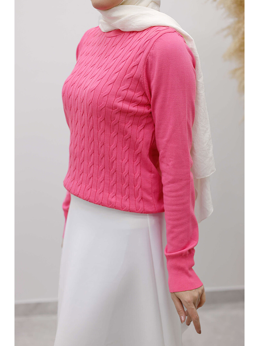 Bisiklet Yaka Bluz Tsd250261 Pembe-3