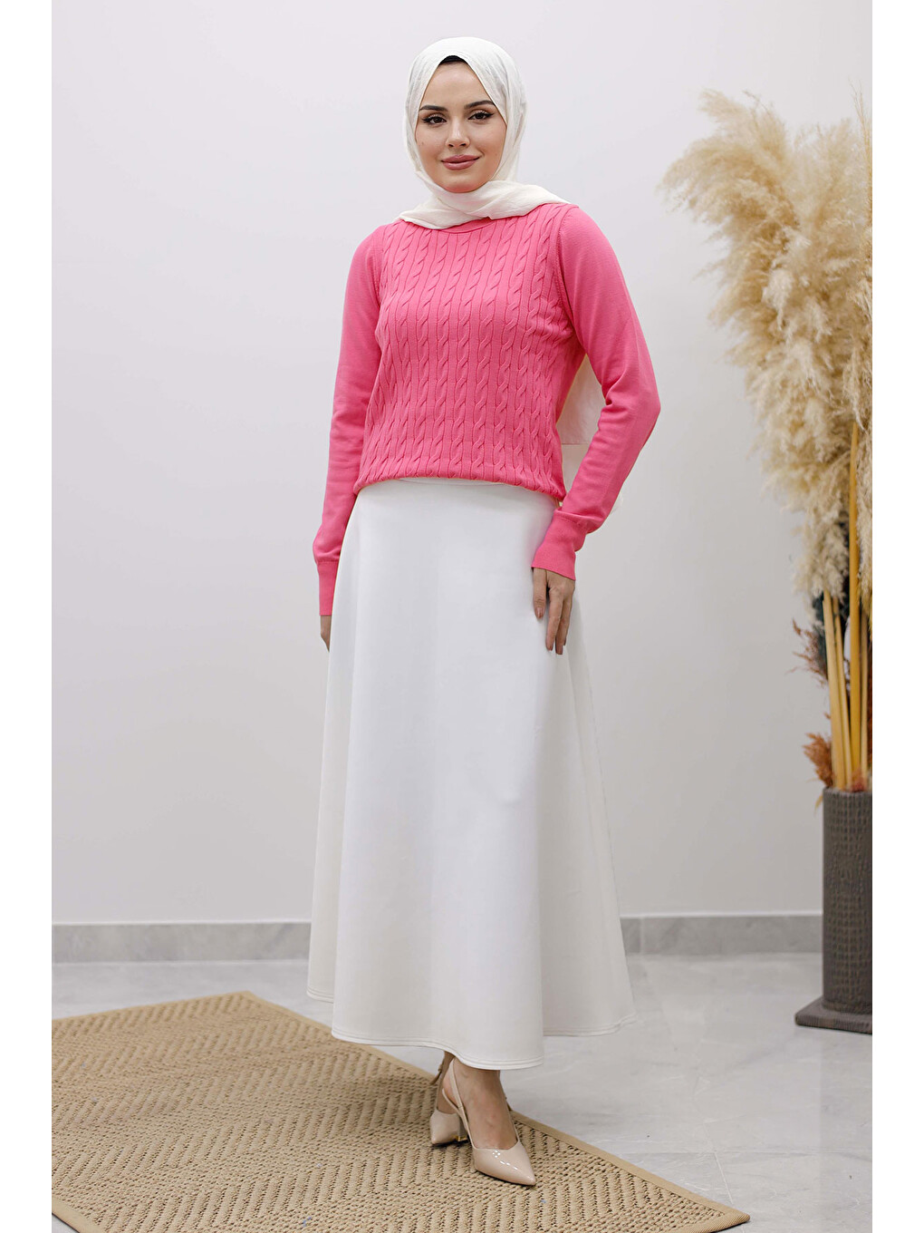 Bisiklet Yaka Bluz Tsd250261 Pembe-4