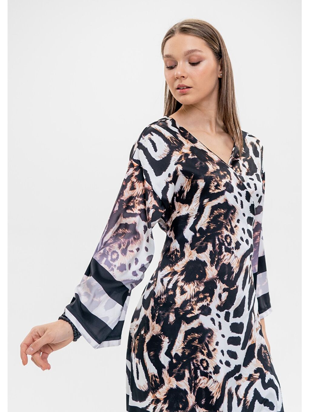 Karışık Modern Leopar Kimono-2