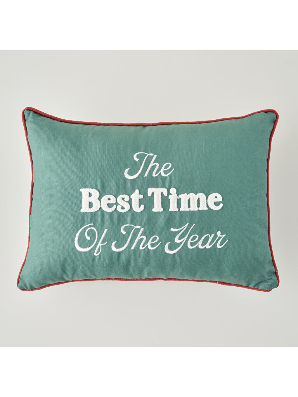 New Year Yılbaşı Kırlent Kılıfı Yeşil (35x50 cm)