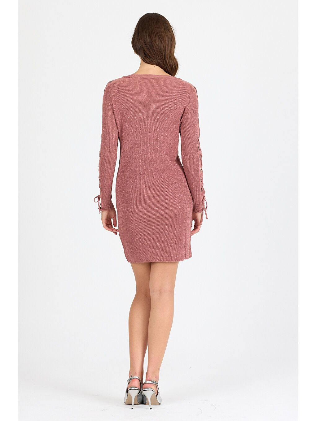 Pembe Kadın Triko Tunik 2405 (Standart Beden s-m-l-xl Beden Uyumludur)-4