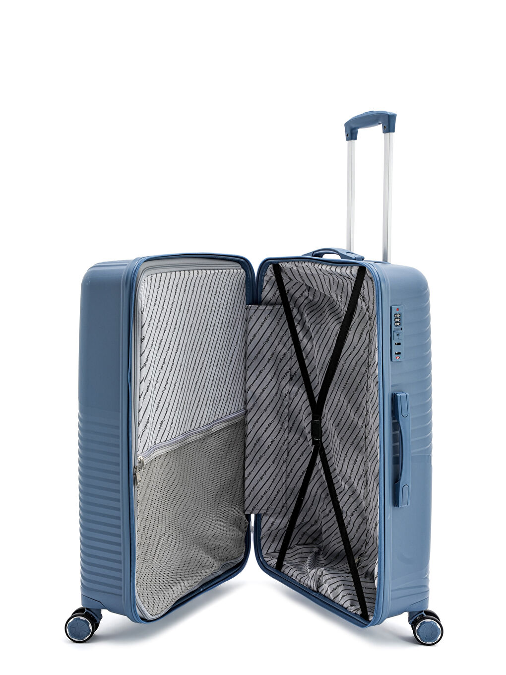 Mavi İthal Pp Elegance Büyük Boy Valiz-5