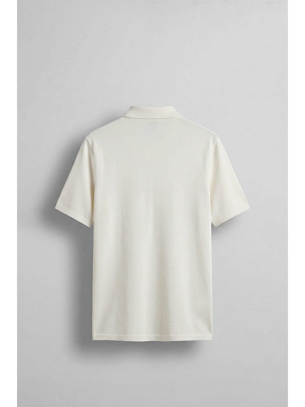 Erkek Relaxed Fit Basic Polo Yaka T-Shirt Ekru-1