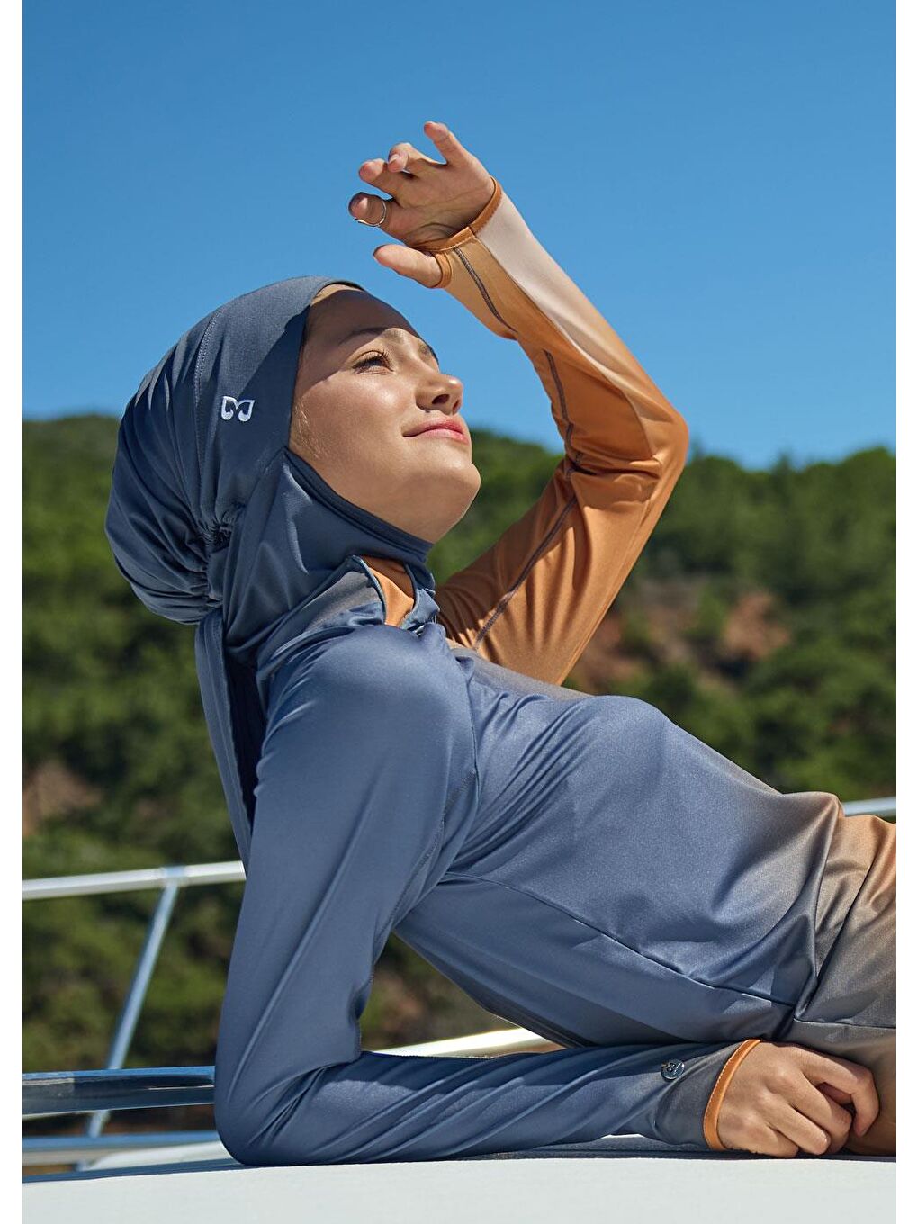 Antrasit Spor Ombreli Tek Üst Mayo-3