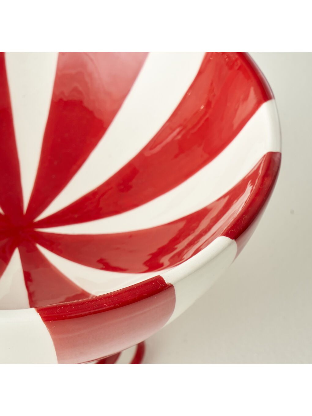 Merry Yılbaşı Seramik Sunum Kasesi Kırmızı (17,5x11,5 cm)-1