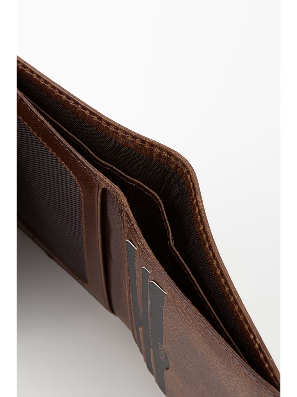 Kahverengi Kutulu Hakiki Deri Crazy Dikey Küçük Boy Erkek El Portföyü Cüzdan-2