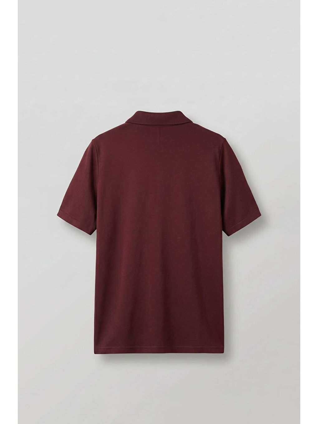 Erkek Relaxed Fit Basic Polo Yaka T-Shirt Bordo-1