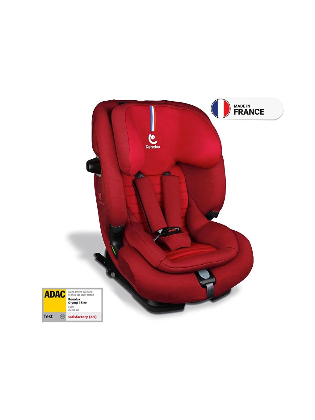 Renolux Kırmızı Olymp I-Size Softness Isofix 76-150 cm (9-36 Kg) Oto Koltuğu Kırmızı