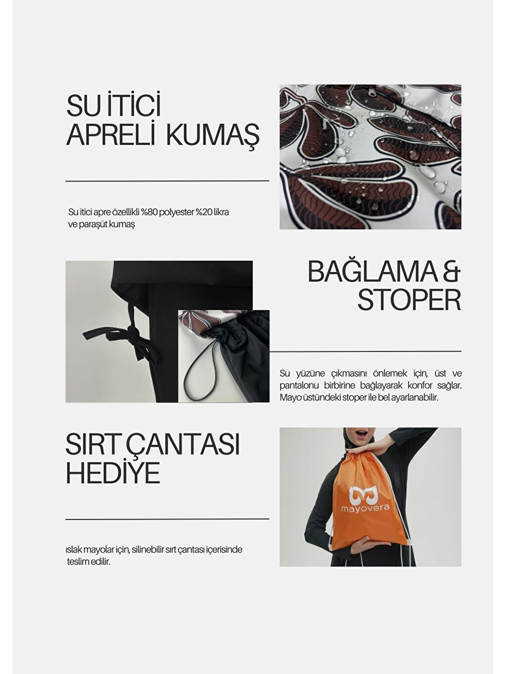 Kahverengi Dinamik Kahve Paraşüt Mayo Takımı-5