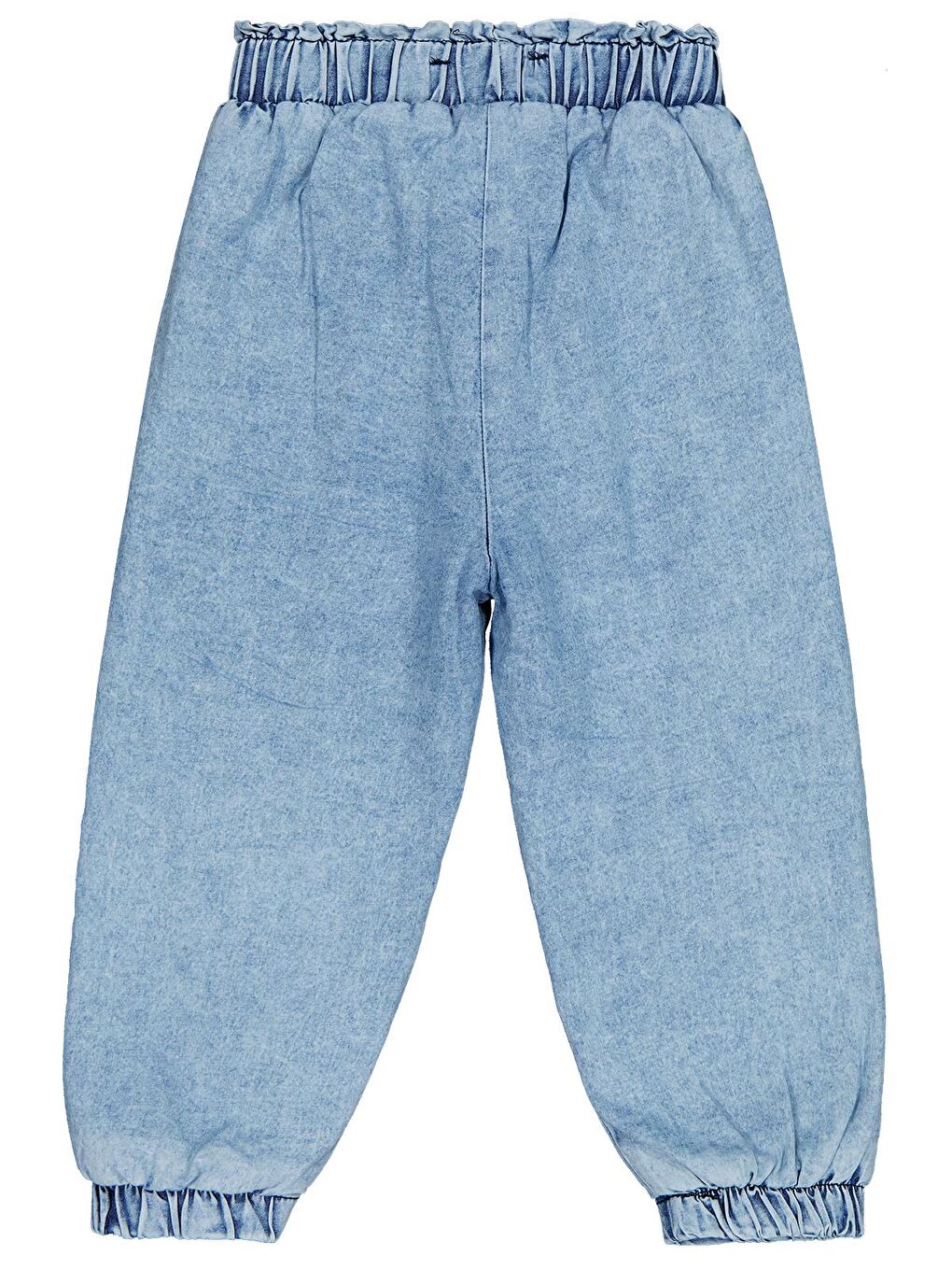 Girls Mobil Çiçek Aksesuarlı 2-5 Yaş Pantolon - Mavi-2