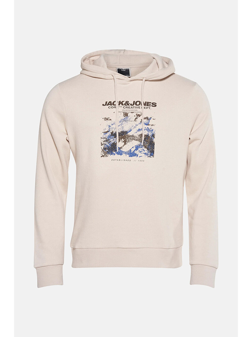 Bej Core Jcoboost Pamuklu Baskılı Kapüşon Yaka Sweat 12284474