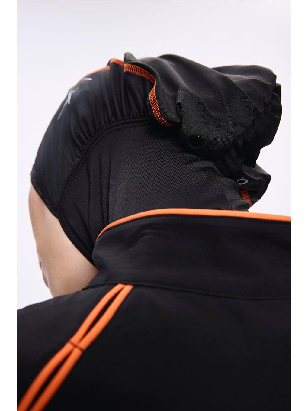 Performans Serisi Turuncu Biyeli Siyah 5 Parça Tam Tesettür Mayo Takımı 2019-6