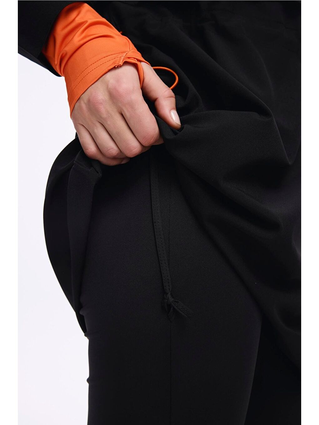 Performans Serisi Turuncu Biyeli Siyah 5 Parça Tam Tesettür Mayo Takımı 2019-7