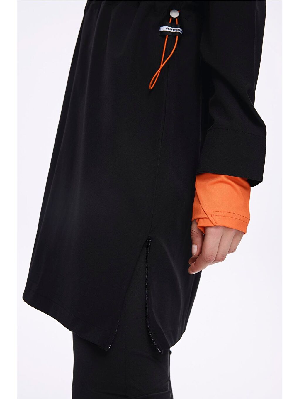 Performans Serisi Turuncu Biyeli Siyah 5 Parça Tam Tesettür Mayo Takımı 2019-9