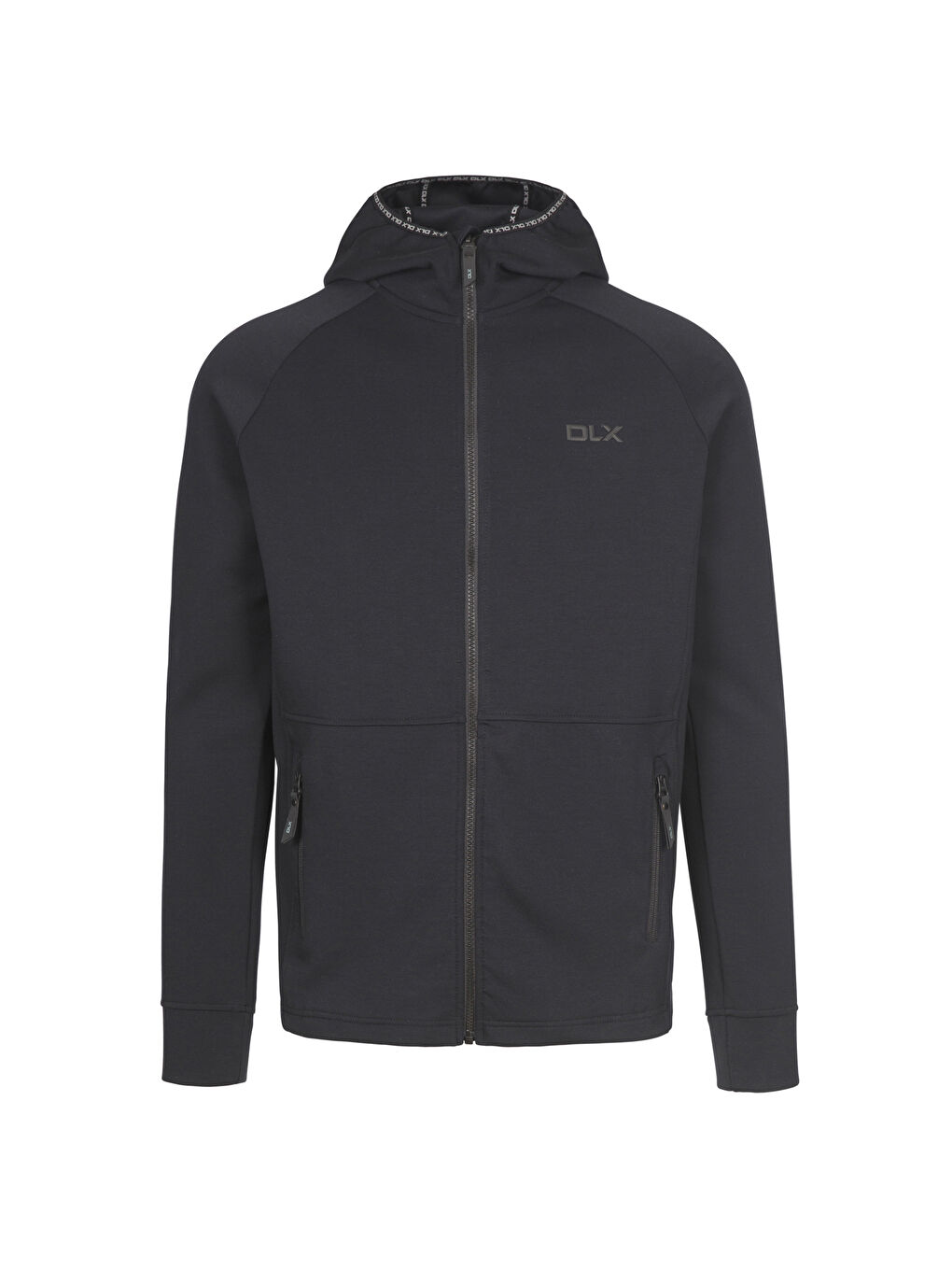 Anthony - Dlx Hoodie Erkek Siyah Fermuarlı Sweatshirt