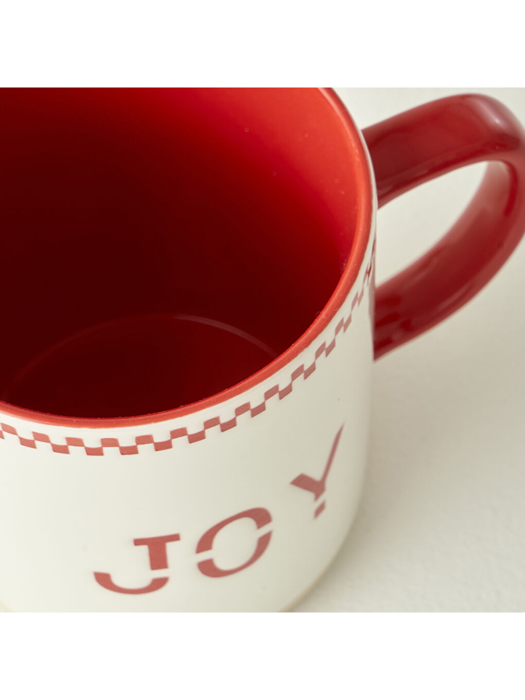 Joy Yılbaşı Stoneware Kupa Kırmızı (470 cc)-1