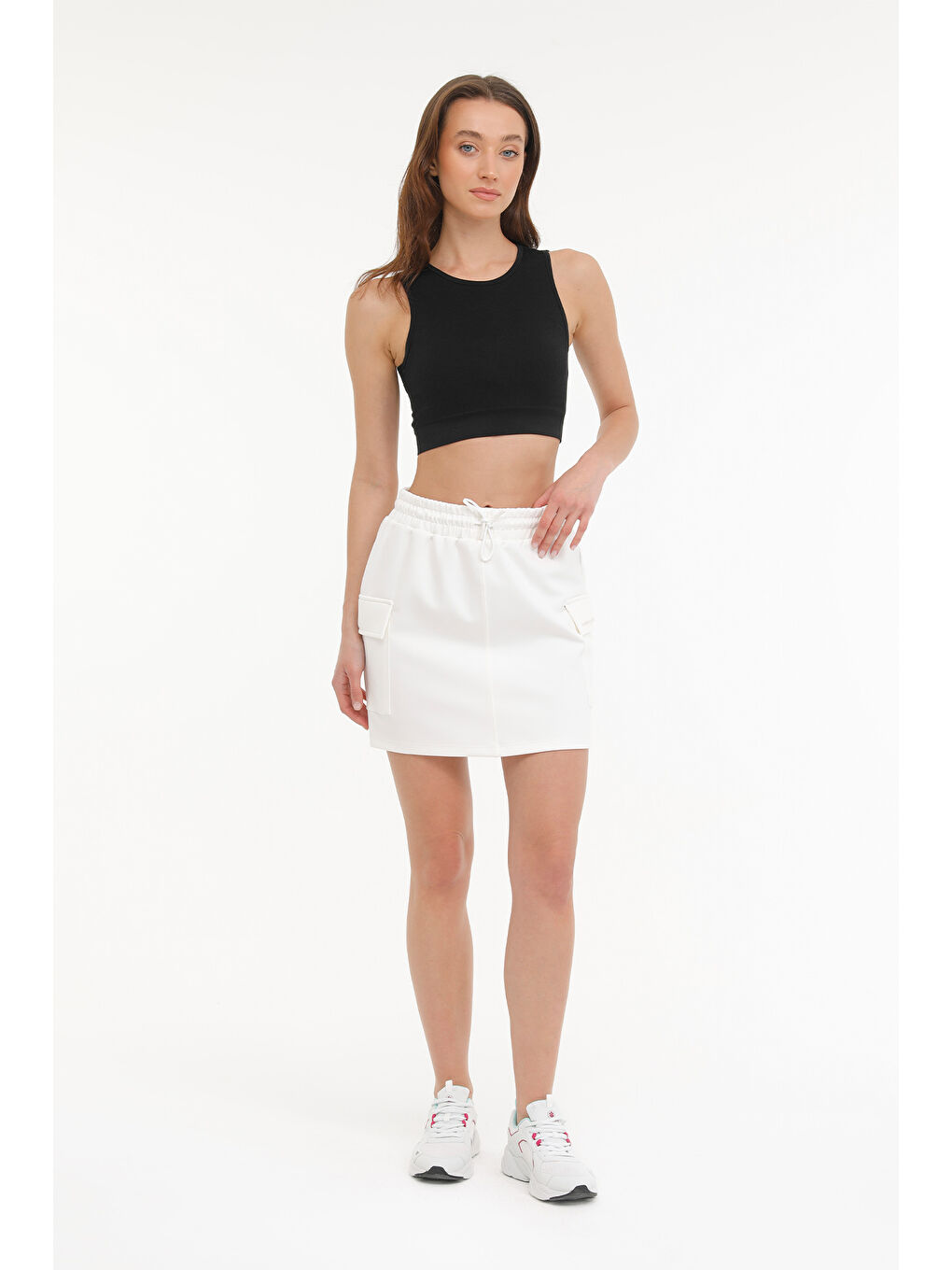 Bej WL GRETA 21SS146 4FX Ekru Kadın Etek-4