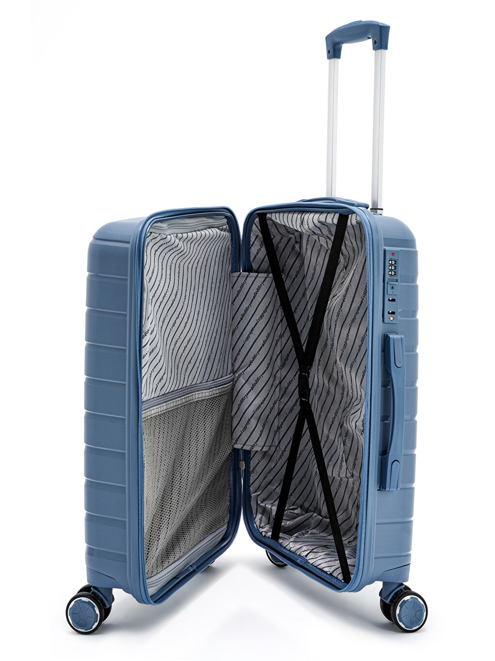 Mavi İthal Pp Titan Kabin Boy Valiz-5