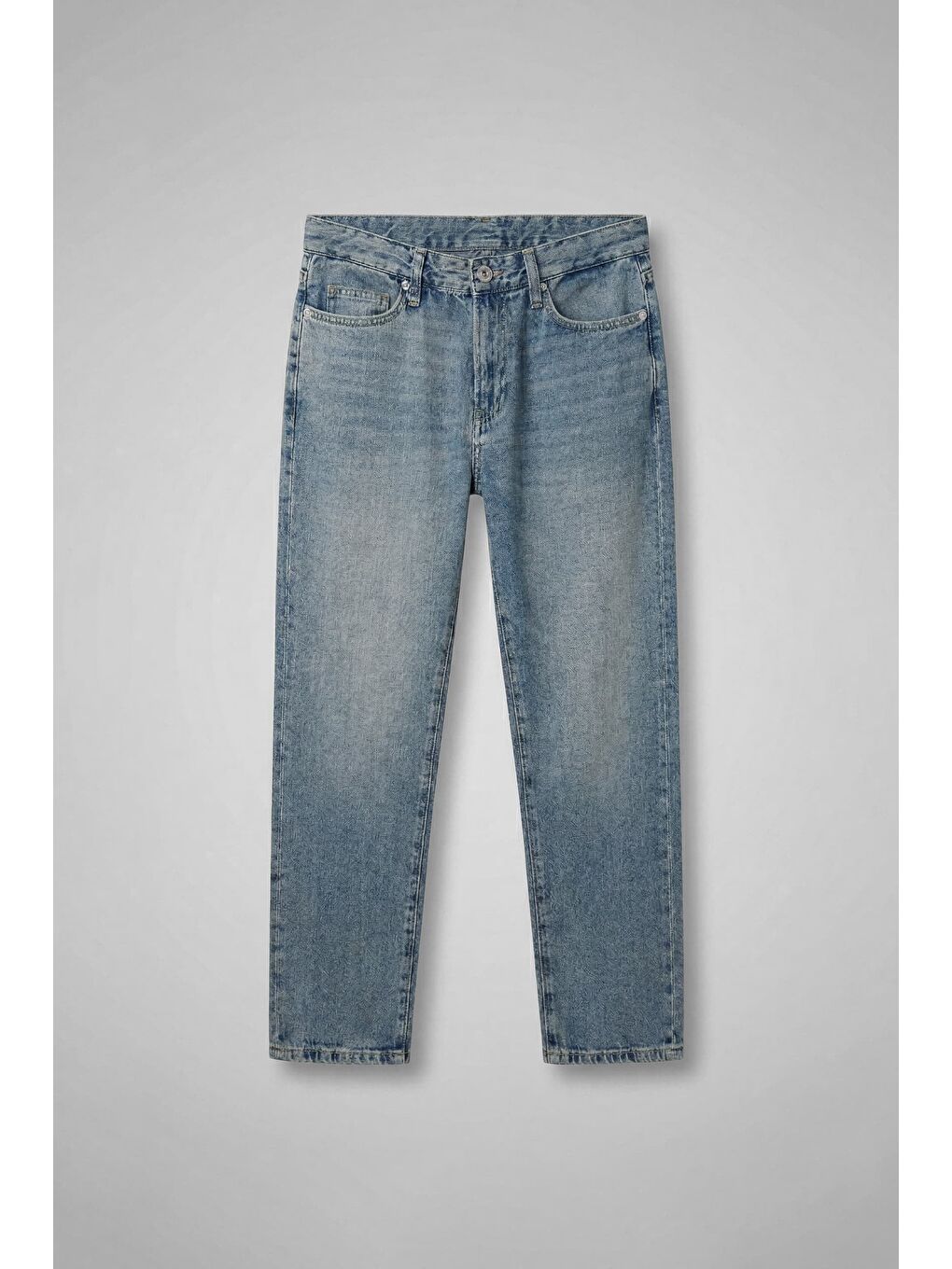 Erkek Boyfriend Yıkamalı Jean Pantolon Mavi