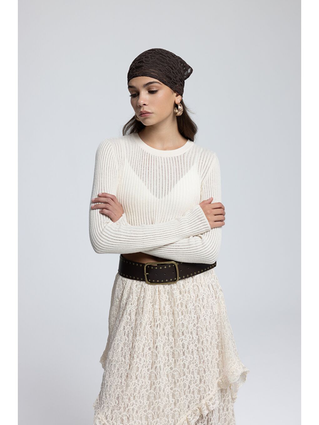 Liana Bej Yumuşak Doku Triko Crop-2