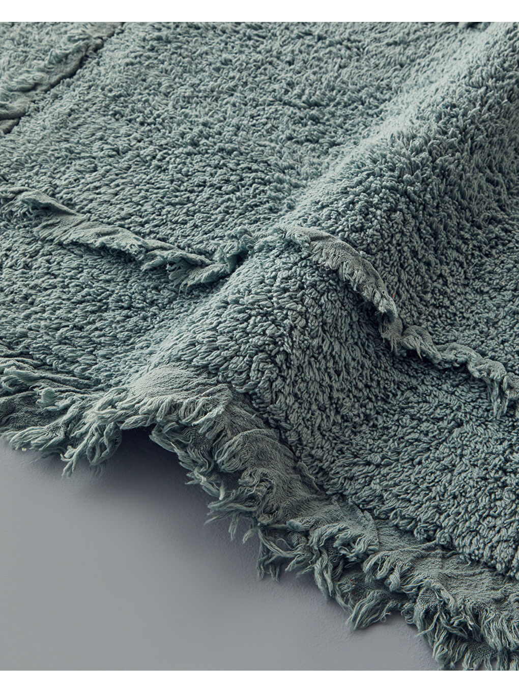 Bona Pamuklu Banyo Paspası Seti 60x90 + 40x60 cm Koyu Yeşil-1