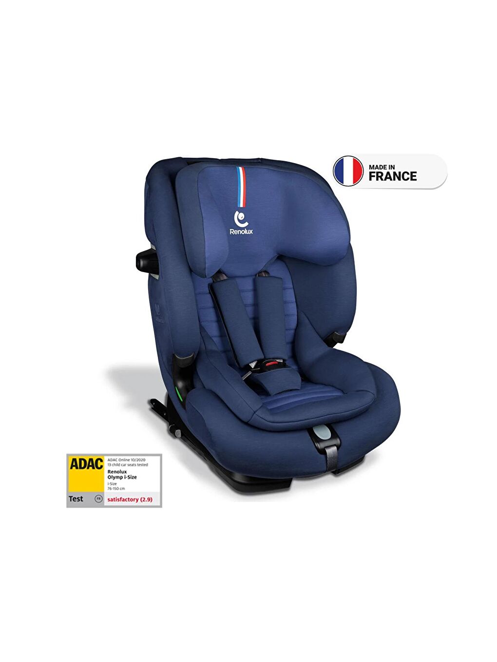 Renolux Lacivert Olymp I-Size Softness Isofix 76-150 cm (9-36 Kg) Oto Koltuğu Lacivert