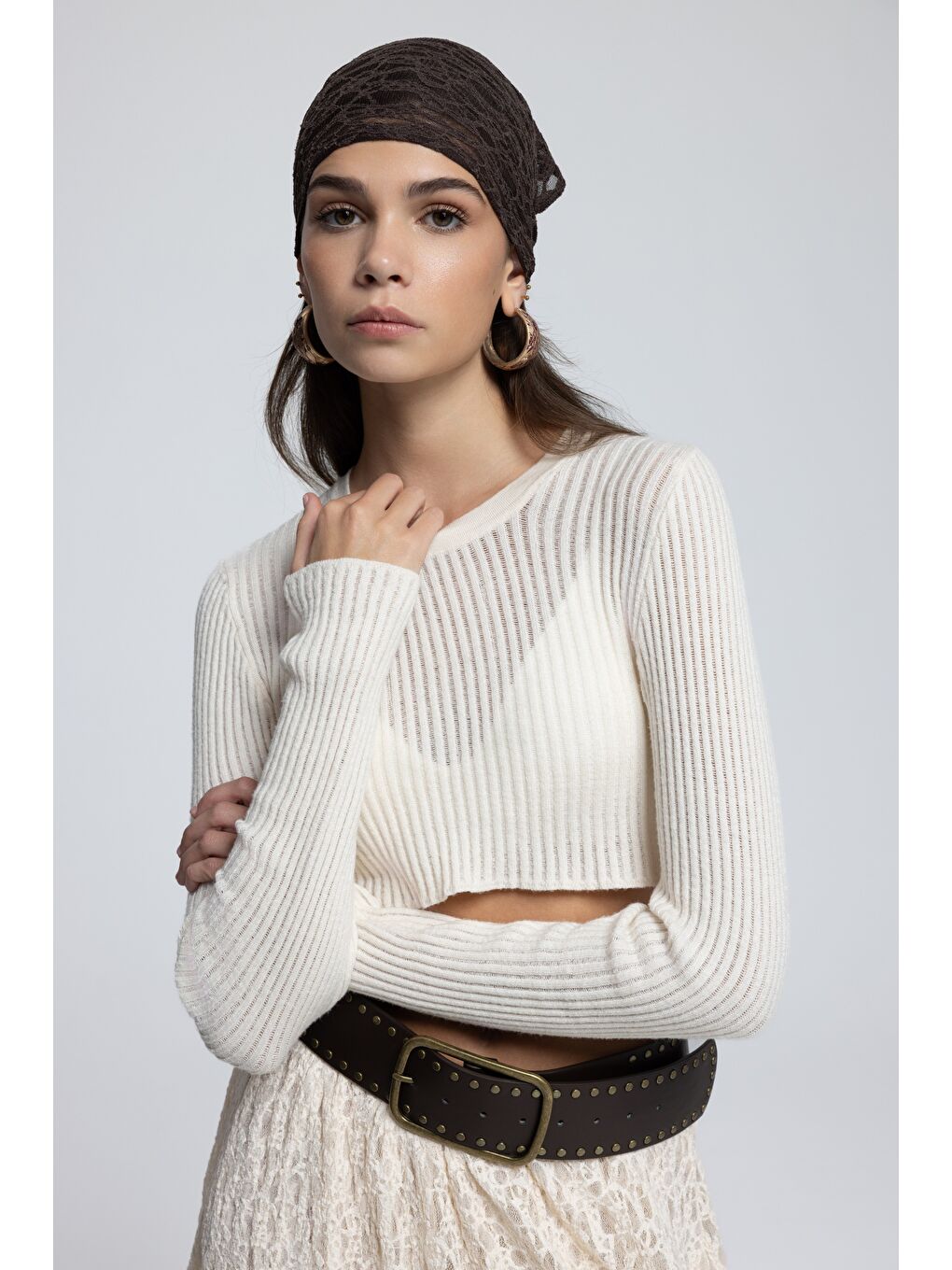 Liana Bej Yumuşak Doku Triko Crop-3